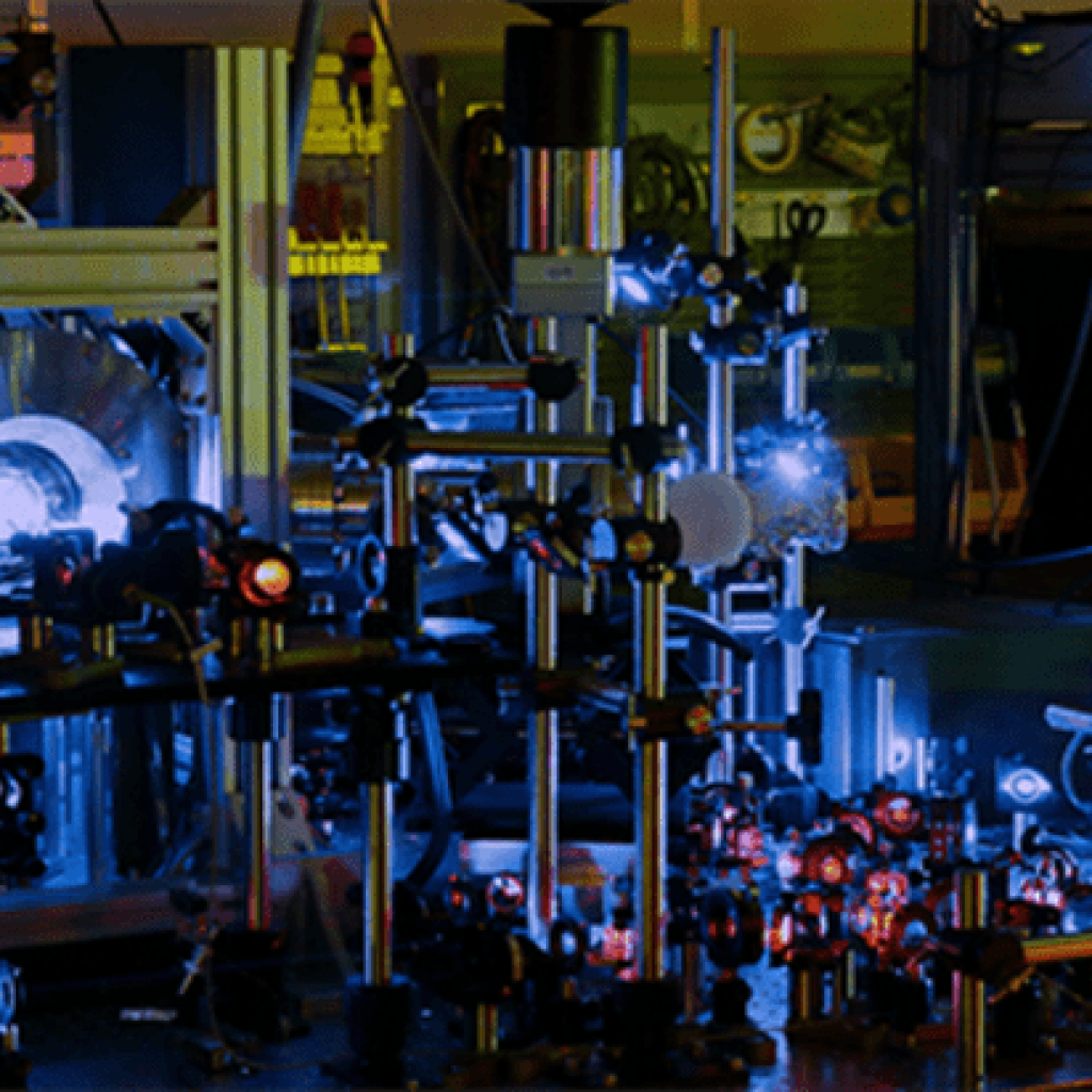 A strontium optical atomic clock, used for state-of-the-art timekeeping.